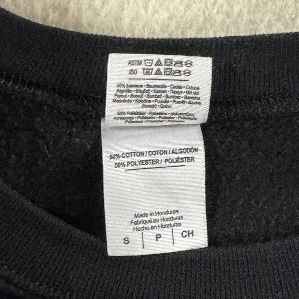 Gildan Sweatshirt Unisex Small Black Excellent TCU Titans Faux Knit Graphic